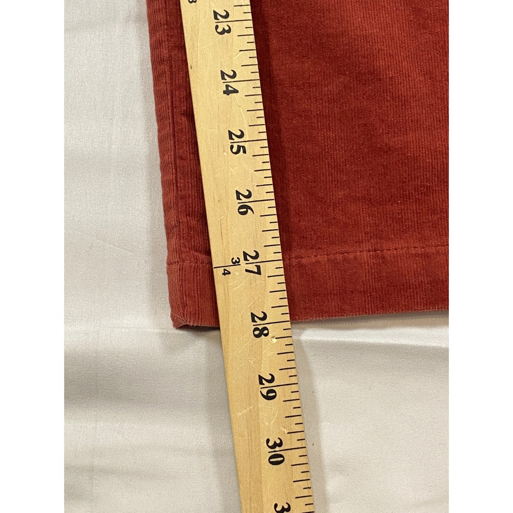 J.Crew Wide Leg Corduroy Pants Burnt Orange Rust High Rise Womens 29 - Picture 8 of 14